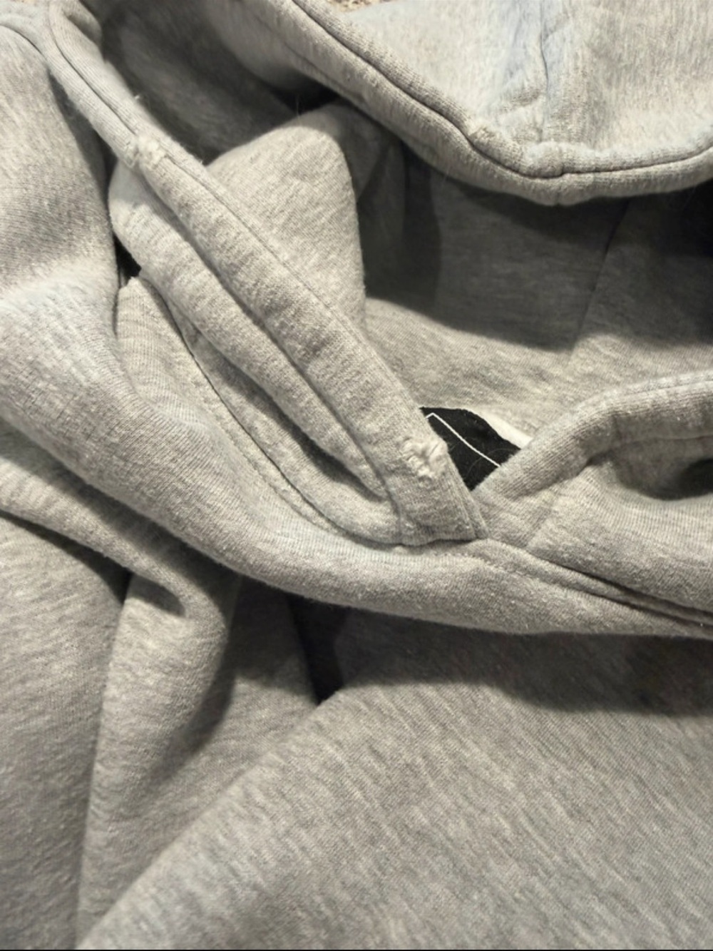 Lily & Lottie Essential Hoodie Size Small Light Gray Long Sleeves Heavyweight - Picture 8 of 12